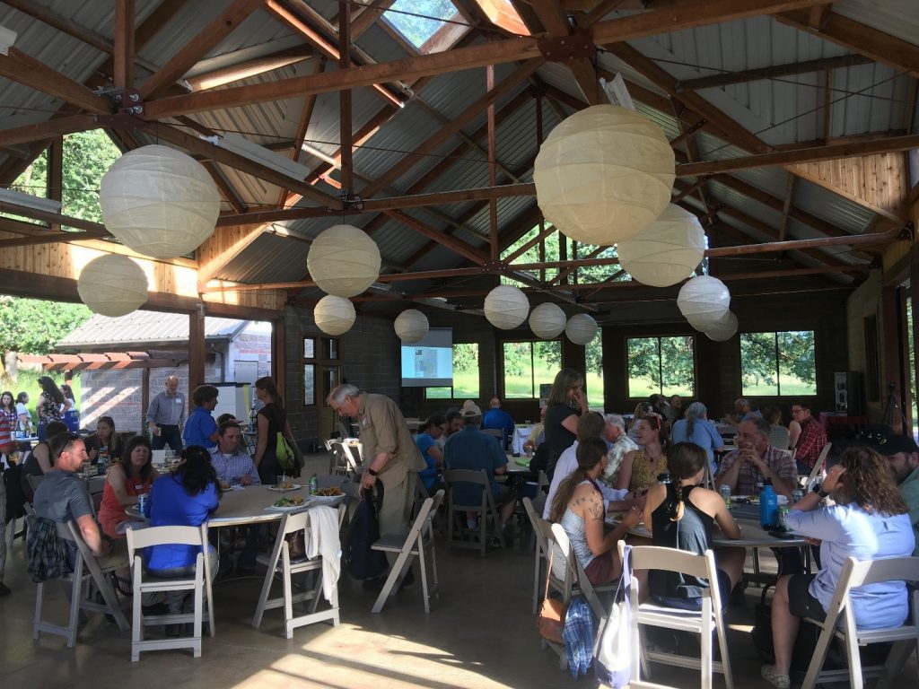 Staff & Board of the Upper Willamette Stewardship Network convene at the Mt. Pisgah Arboretum in June 2018.